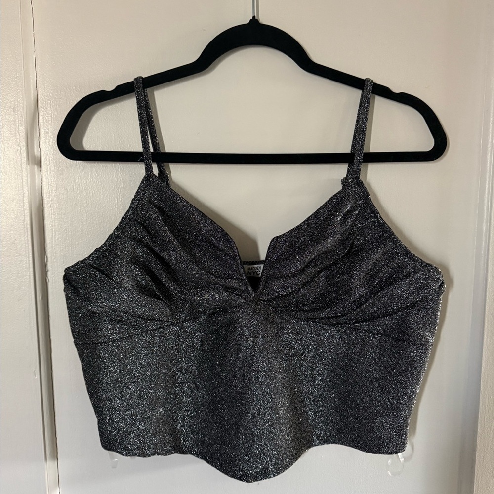 Sparkly black top